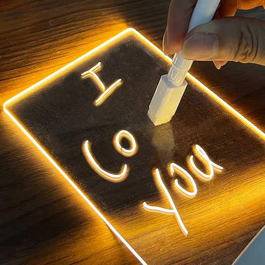 LED DAILY MEMO PLATE, Love heart for couples, rectangle for back to school and square for business