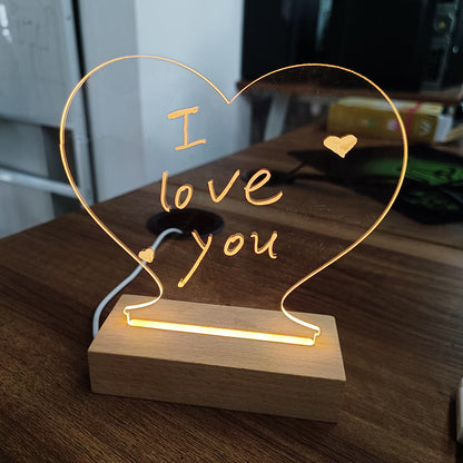 LED DAILY MEMO PLATE, Love heart for couples, rectangle for back to school and square for business